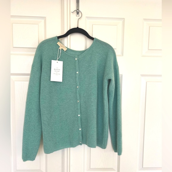 NWT Sézane Gaspard Cardigan | SOLD OUT size M Sea Green - Picture 3 of 8